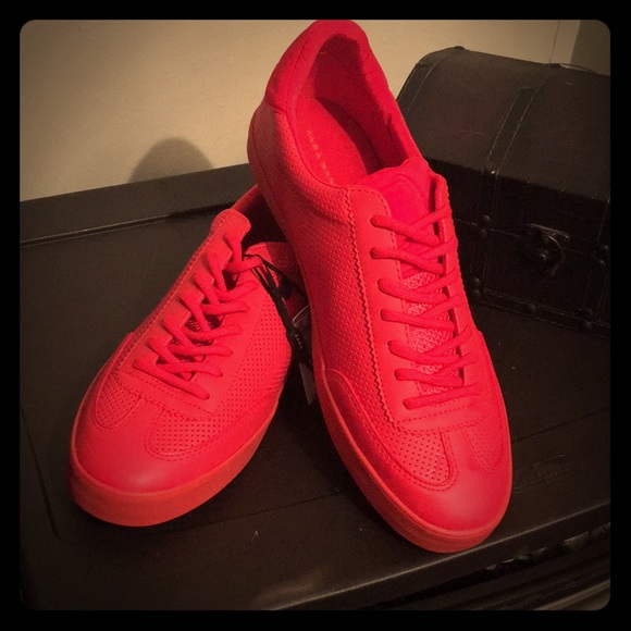 zara red trainers